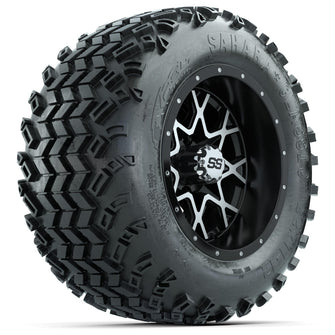 Set of (4) 12 in GTW Vortex Wheels with 22x11-12 Sahara Classic All-Terrain Tires Lakeside Buggies Parts and Accessories