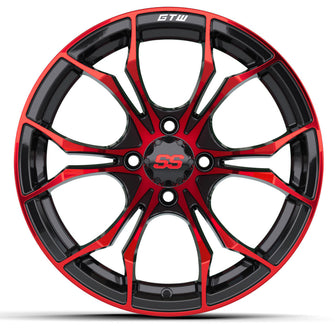 15″ GTW® Spyder Wheel – Black with Red GTW Tire & Wheel Builder